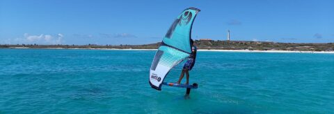 Wing foiling on our amazing blue waters