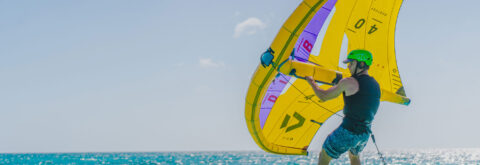 Wing foiling on our amazing blue waters